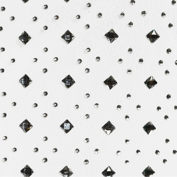 B Darlin White Long Sleeve Dress with Silver stones Size 3/4 Junior - Picture 3 of 6